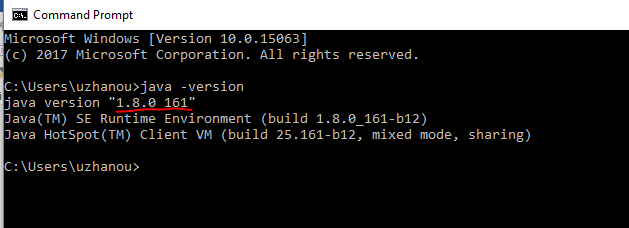 java version