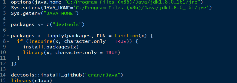 R code